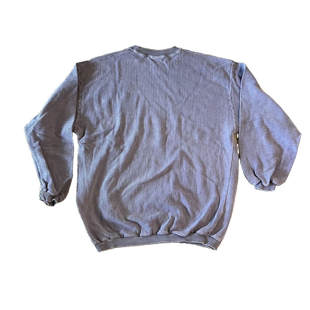 Vintage Polaris Snowmobiles Sweatshirt USA Made Herringbone Mens XL Light Purple - Picture 2 of 6